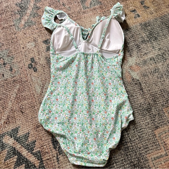 Serendipity by Shrimp and Grits Green Floral One Piece Swim sz S - Picture 4 of 4